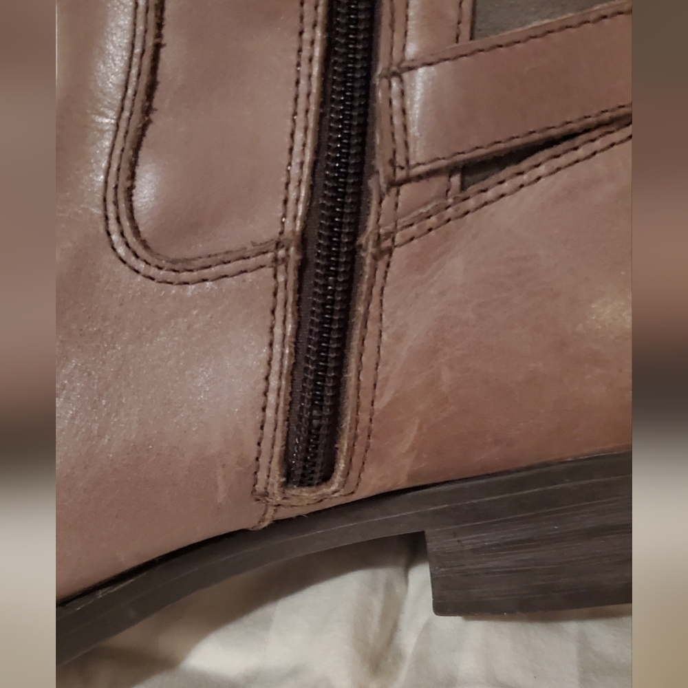 Bussola Taupe Leather Trapani Boots - Picture 5 of 16
